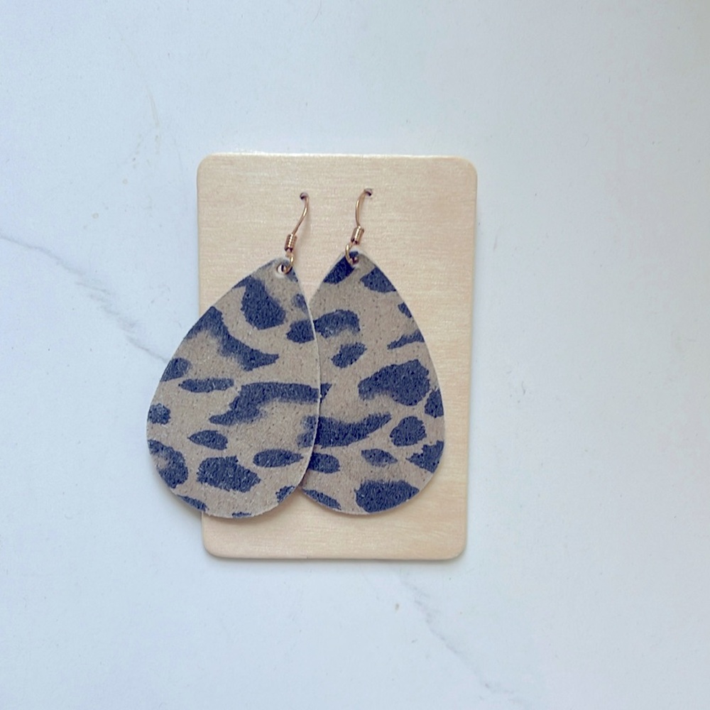 Leopard Print Earrings- never worn